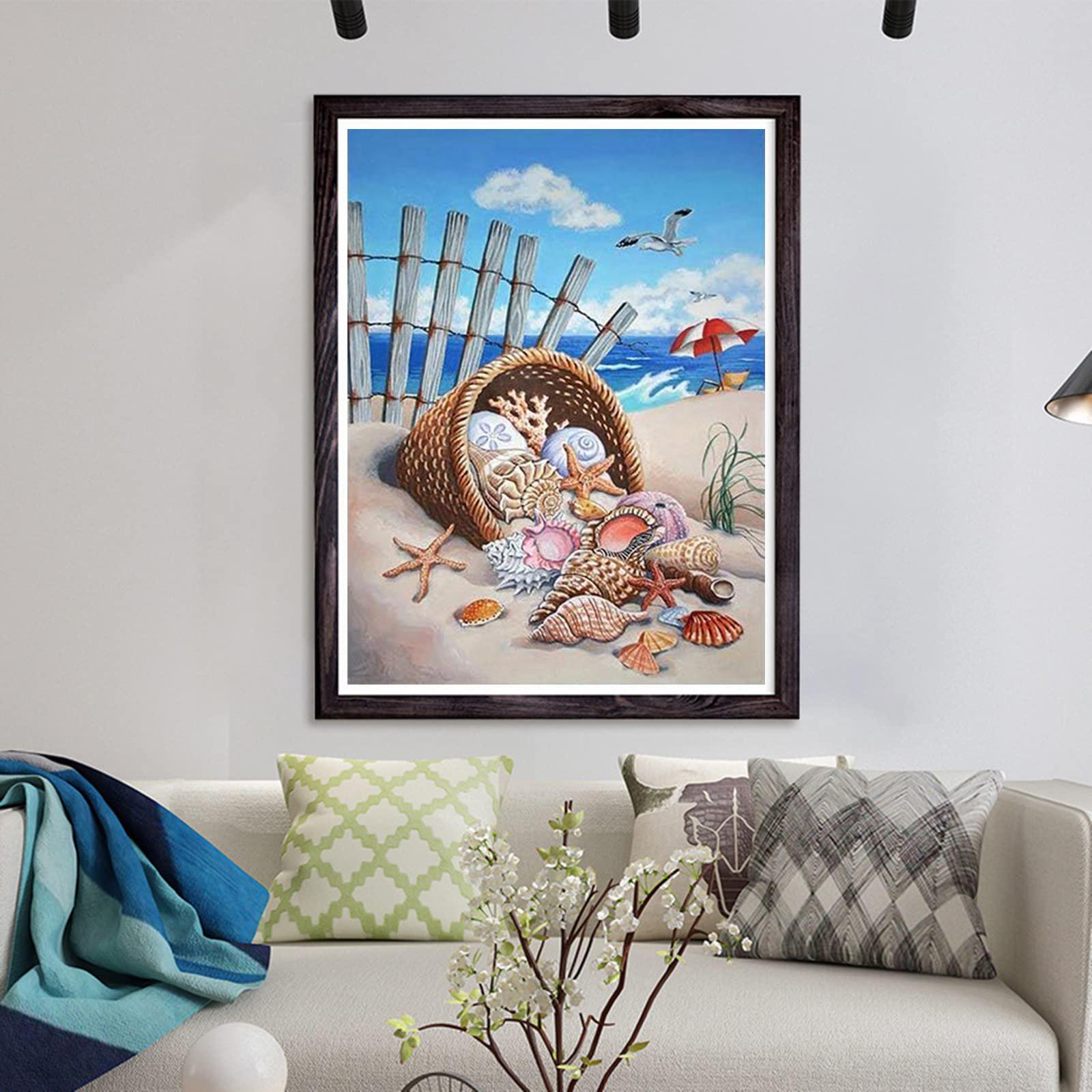 

5D DIY Алмазная картина в виде ракушки, набор для вышивки крестом, мозаика, алмазная вышивка, роза, полная круглая/квадратная дрель, украшение для дома Round 30x40cm