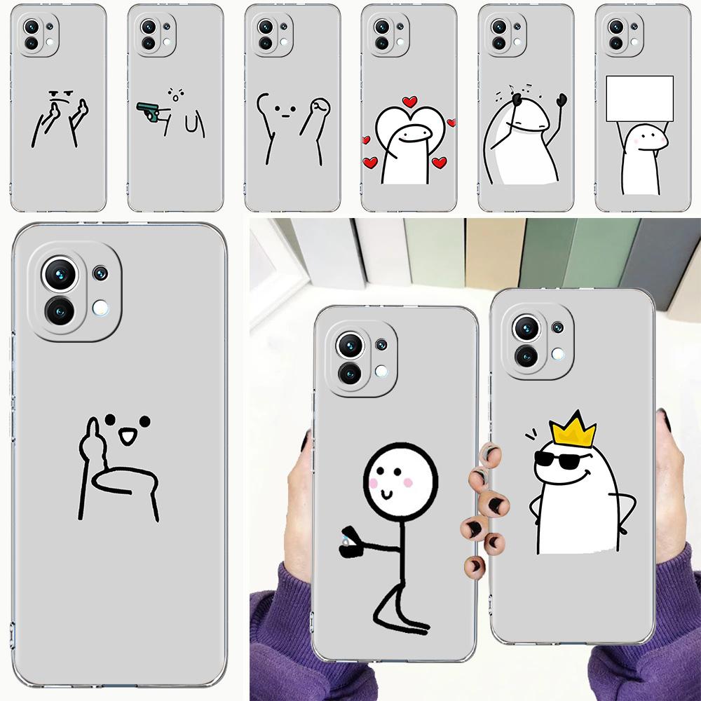 Case For Xiaomi Mi 15 14 13 12 11 Lite 15T 13T 12T Pro Poco X7 X6 X5 Pro 5G X3 NFC F7 F6 F5 Cover Cute Matchstick Men Couple