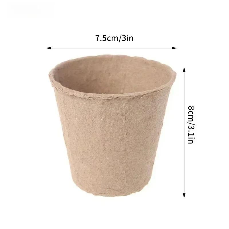 Biodegradable Seed Starter Pots Pulp Paper Transplanters Peat Flower Plant Seedlings Germination Tray Garden Eco Friendly