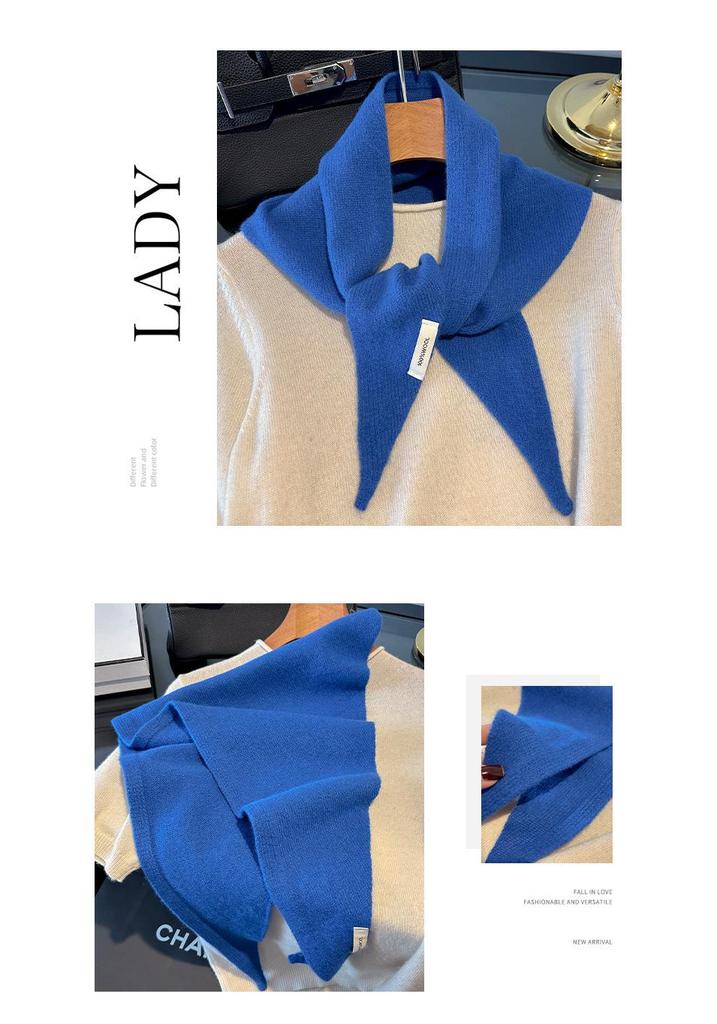 Sciarpa a triangolo in lana merino australiana lavorata a maglia per donna - Versatile, Calda, Sciarpa casual