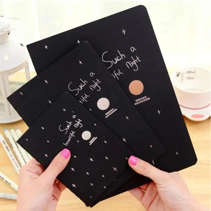 1pc Of Black Paper Pure Black Blank Inner Pages Black Cardboard Painting DIY Creative Graffiti Notebook School Office Supplices