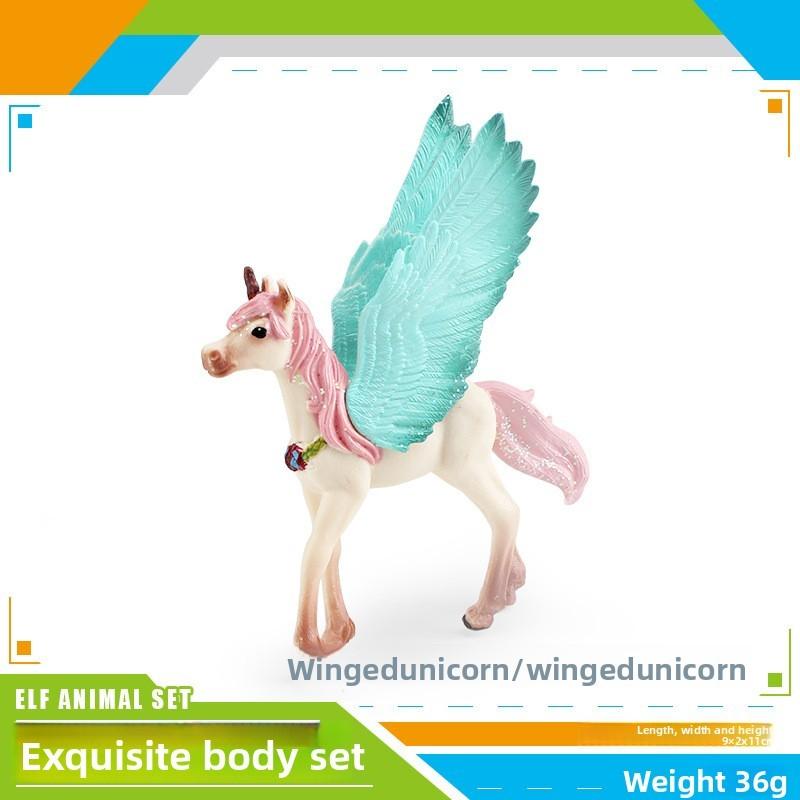 Fantasy Pegasus Pvc Model Kids Animal Figurine For Playroom Decor