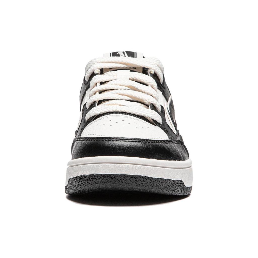 Li Ning Tianji Slip Resistant, Abrasion Resistant, Lightweight, Breathable Low Top Skateboard Shoes Women's White Black AGCU096-4