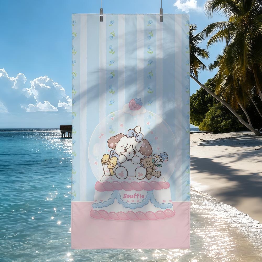 Cartoon mikko PINK CUTE Towel Quick Drying Beach Towels Are Suitable For Swimming Pools Camping Yoga And The Gym