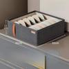 Foldable Underwear Storage Box Divided Organizer with Compartments for Closet
