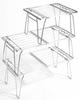 Extendable Slim Stainless Steel Field Set FD-22-3T-WB Rack, 2-Piece