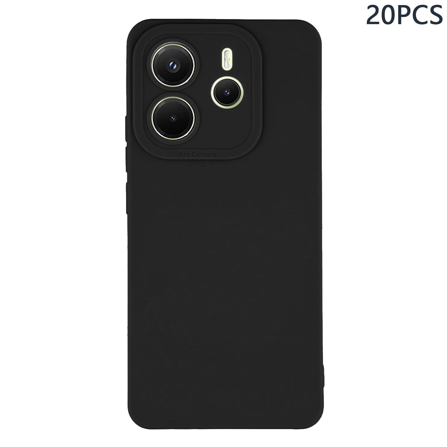 

Bulk Purchasing 20Pcs For Xiaomi Redmi Note 14 5G Case Precise Cutouts 1.3mm TPU Matte Phone Cover Black