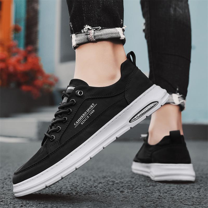 Elastic Band Foot Cover Sports Breathable Board Shoes Fashion Work Casual Flat Shoes Men'S Shoes