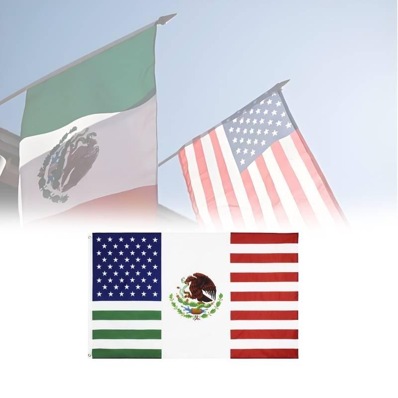 Celebrate Unity With 90*150cm Us Mx Friendship Flag Made Of Durable Polyester Fabric