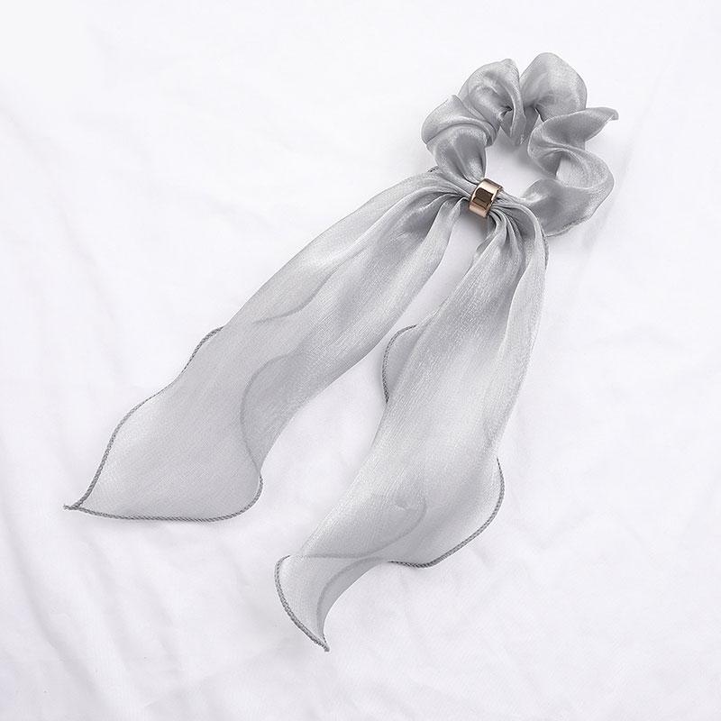 Buy 1PC Glint Gold Button Ponytail Hair Loop Scrunchies Long Streamer