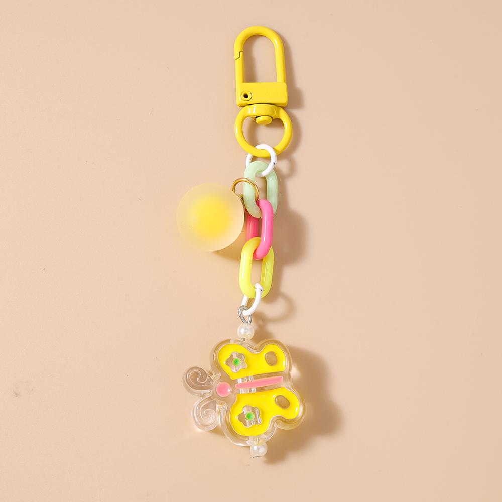 Cute Star Keychain Love Heart Key Ring for Women Girls Handbag Pendant DIY Kid's Jewelry Gift