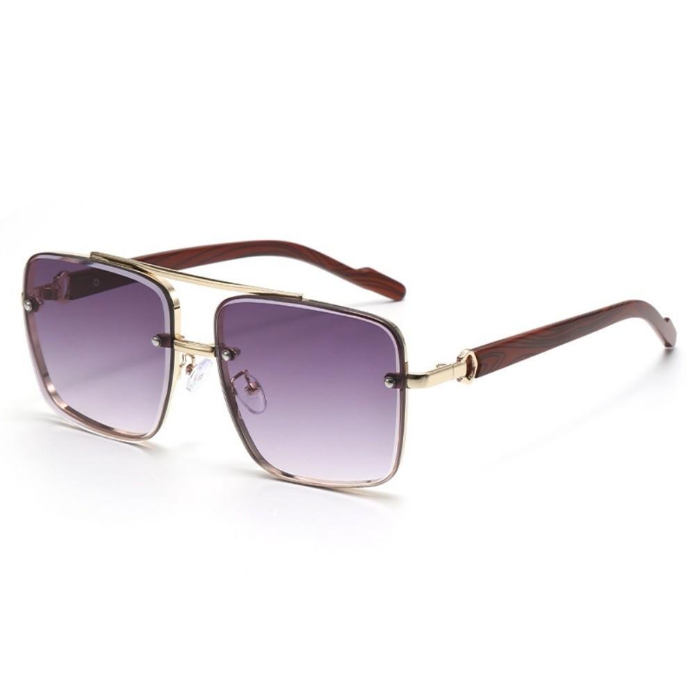 Eyewear Unisex Polarized Sunglasses Lightweight Anti-UV Plain Glasses Double-bar Sunnies  Daily