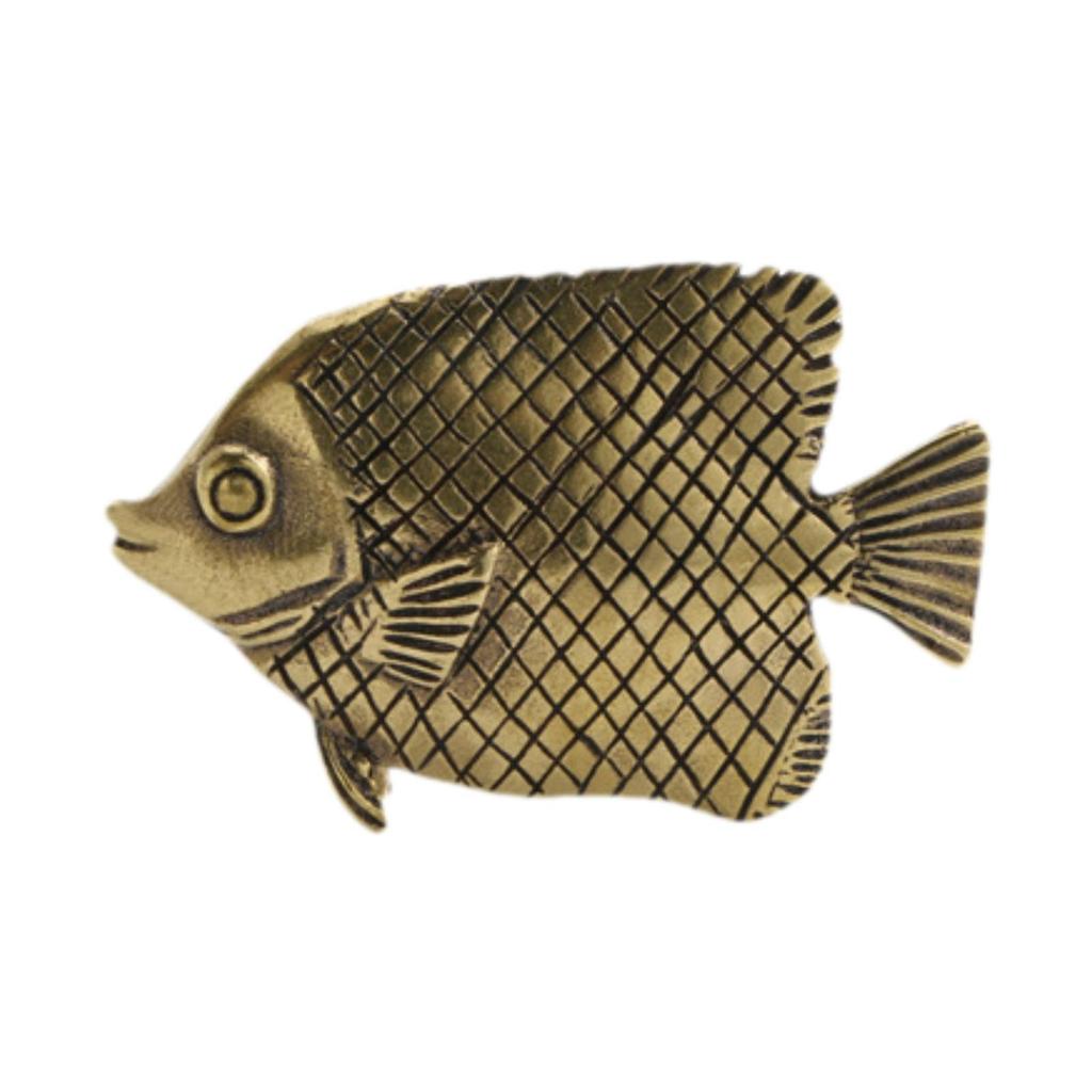 Brass Fish Statue, Retro Craft Desktop Ornament, Wealth Decor Chinese Feng Shui Figurine for Table, Living Room, Home
