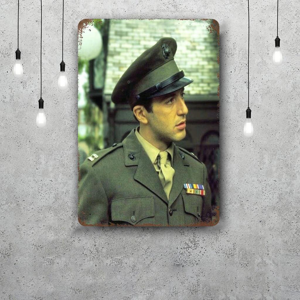 Corleone al pacino Kovové cedule nástěnná dekorace Vintage plechové cedule Kapitán kovový plakát Dekorace pro Bar Pub Klub Nástěnná dekorace