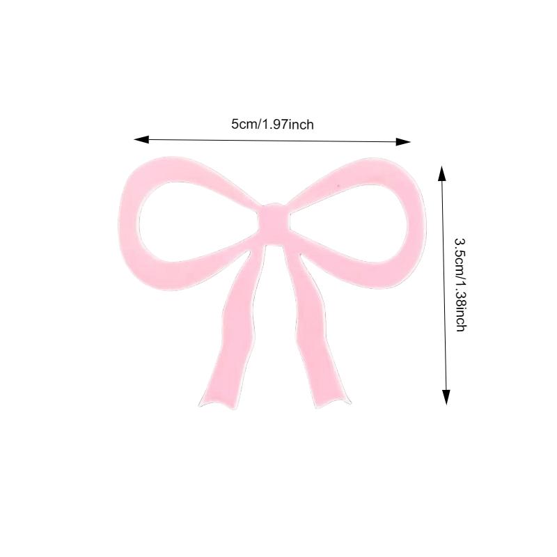 10pcs Acrylic Bow and Other Multi-Shape Wine Glass Ornament Drink Label Birthday Wedding Party Decoration Accessories