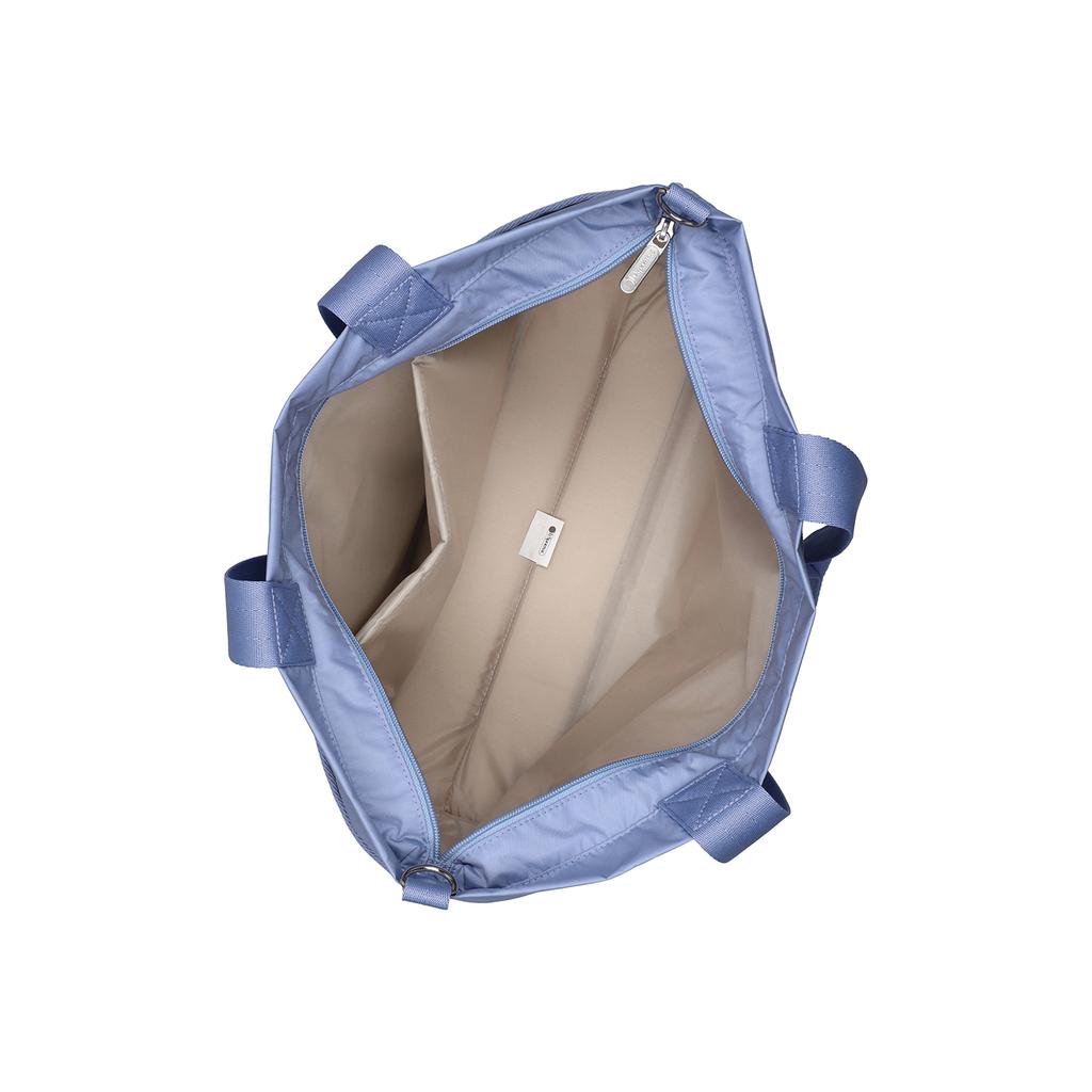 Lesportsac Classic Slate Blue Carryall Zip Tote Bag