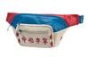 Polyurethane Synthetic Leather One Shoulder Crossbody Fanny Pack Regular Men's Vintage Blue Red ABLP032
