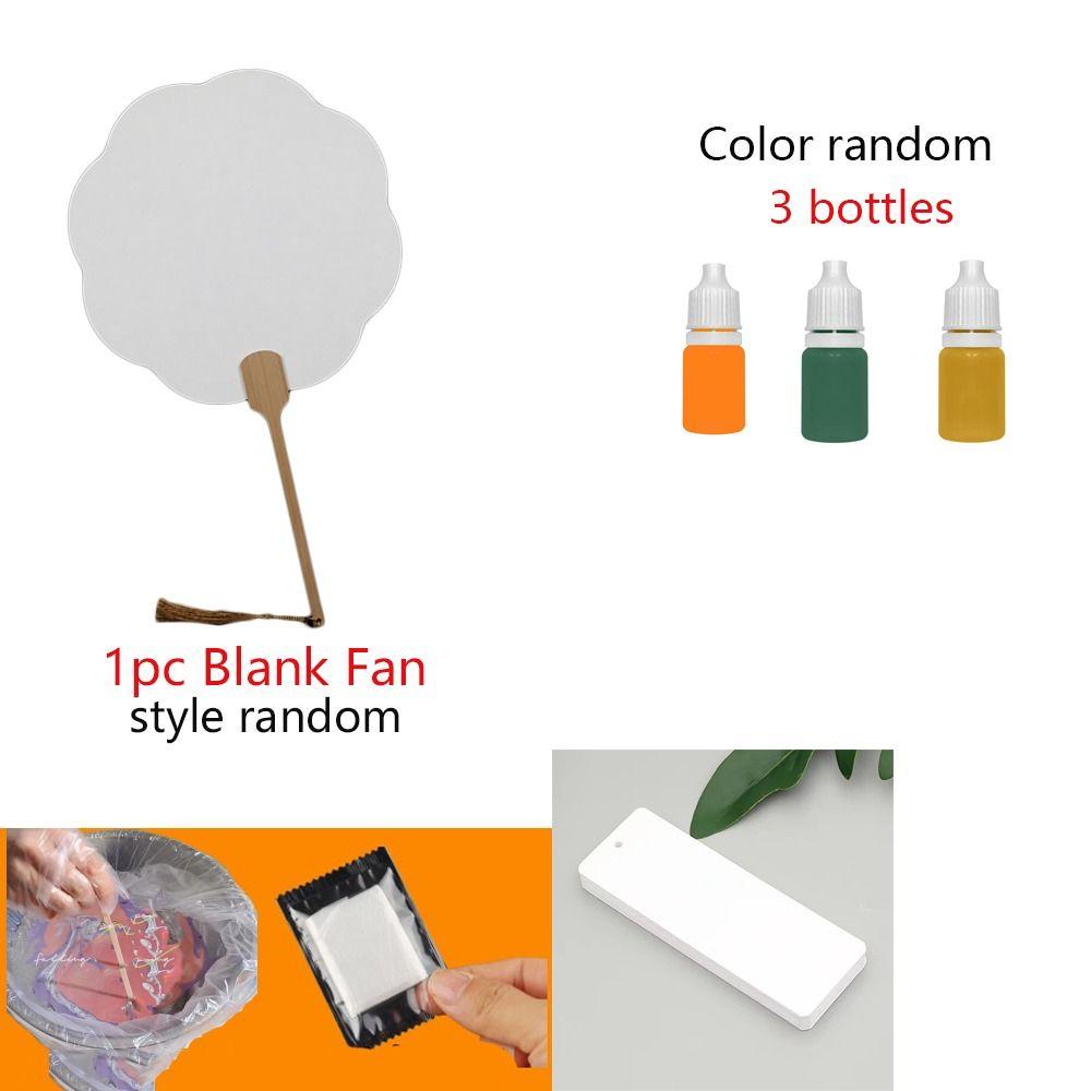 Fashion Ornament Paint Fan Makers Art Decor Hand-painted Handmade Fan Making Fan DIY Material Package