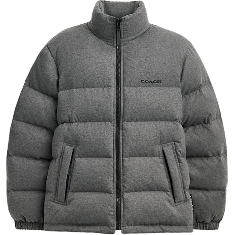 

Coach Fw24 Logo Zip-Up Stand Collar Long Sleeve Down Jacket Men Outerwear Dark-Gray CT732-P12 S