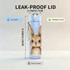1PC Cute Long Ear Bunny Rabbit Portrait Print 750ml Color Plastic Sports Water Bottle Leakproof Flip Straw Lid Suitable for Sports Office Home Use