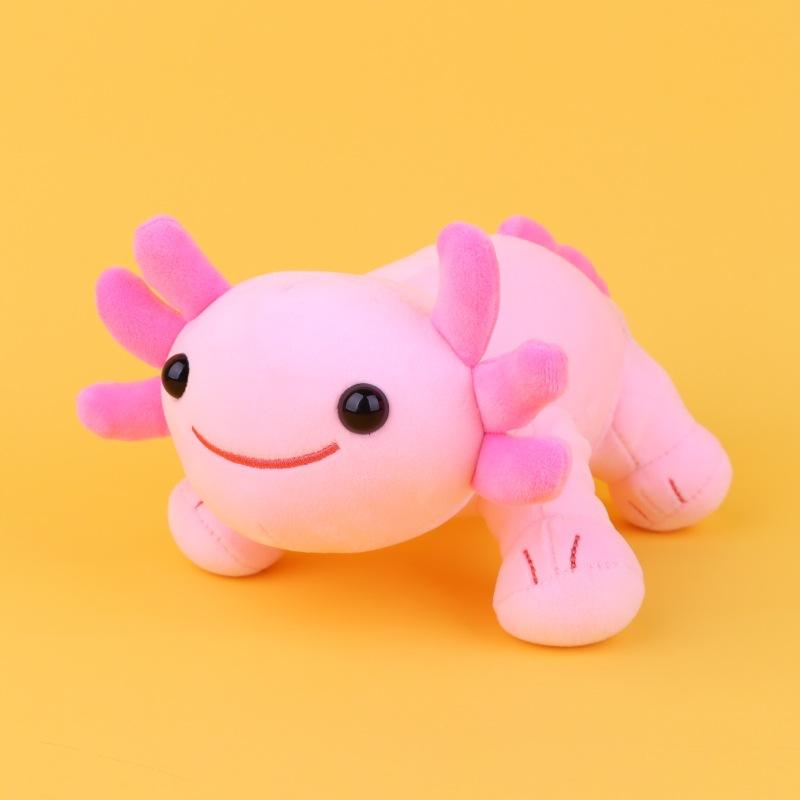 

Четырехцветная кукла-саламандра, аксолотль, мультяшный милый шестиугольный динозавр, детская плюшевая игрушка розовый