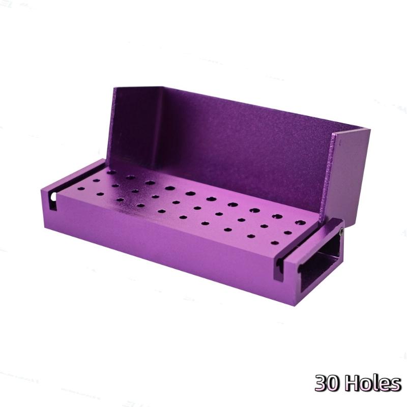 Dental Diamond Burs Drill Disinfection Block 30 Holes Multicolour High Speed Handpiece Burs Storage Organization Holder