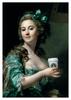 Pop Art Poster Lady with Coffee