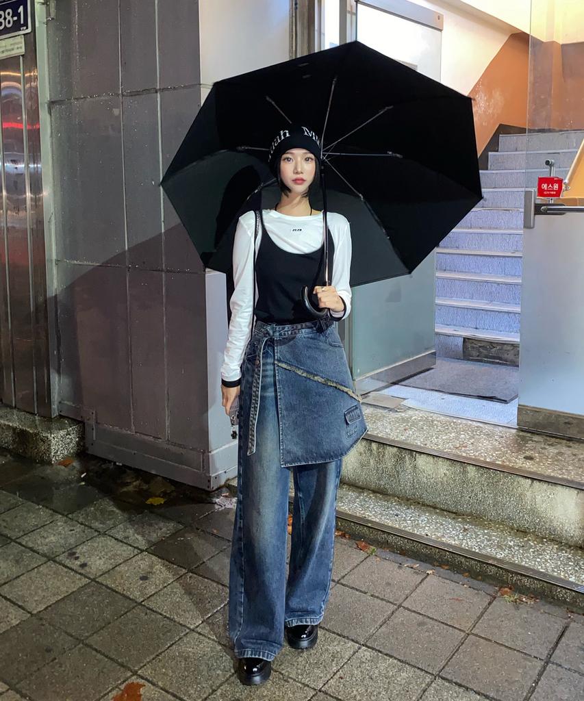 Jeissijeidi Wrap-Wide Denim Jydp0209