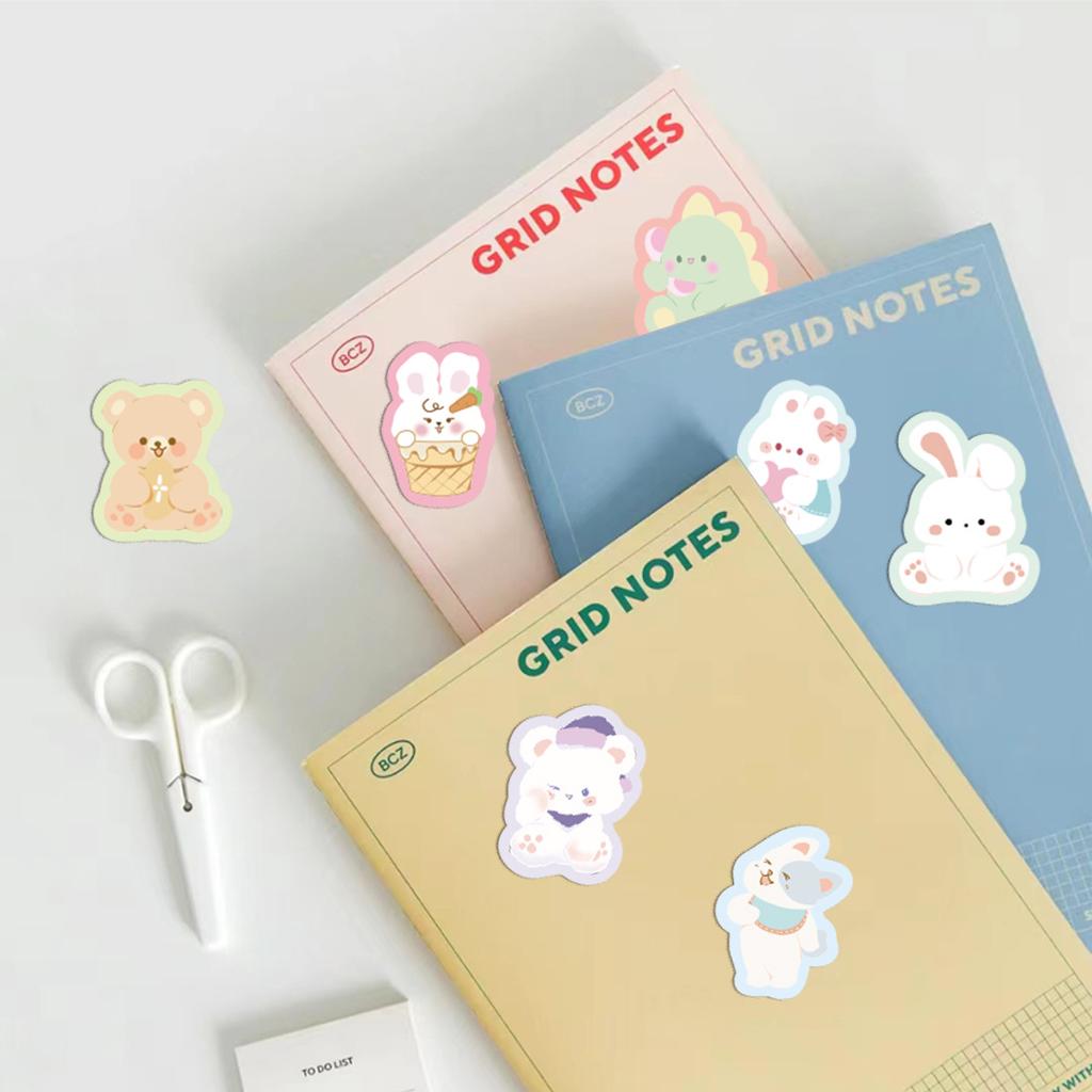 8 Toy Puzzle Colorful Ribbon Bear Star Film Stickers Cartoon Stickers Handicraft Waterproof Decorative Stickers