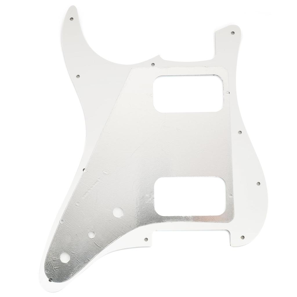 Musiclily Pro HH Stratocaster round no 2 2 mini switch red 11-hole pickguard, corners, cover, humbuckers, pots, hole, 4-ply, tortoiseshell.
