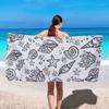 Starfish Seashell Coral Pattern Microfiber Beach Towel, Quick Dry Absorbent Lightweight for Beach Camping Travel Holiday Gift