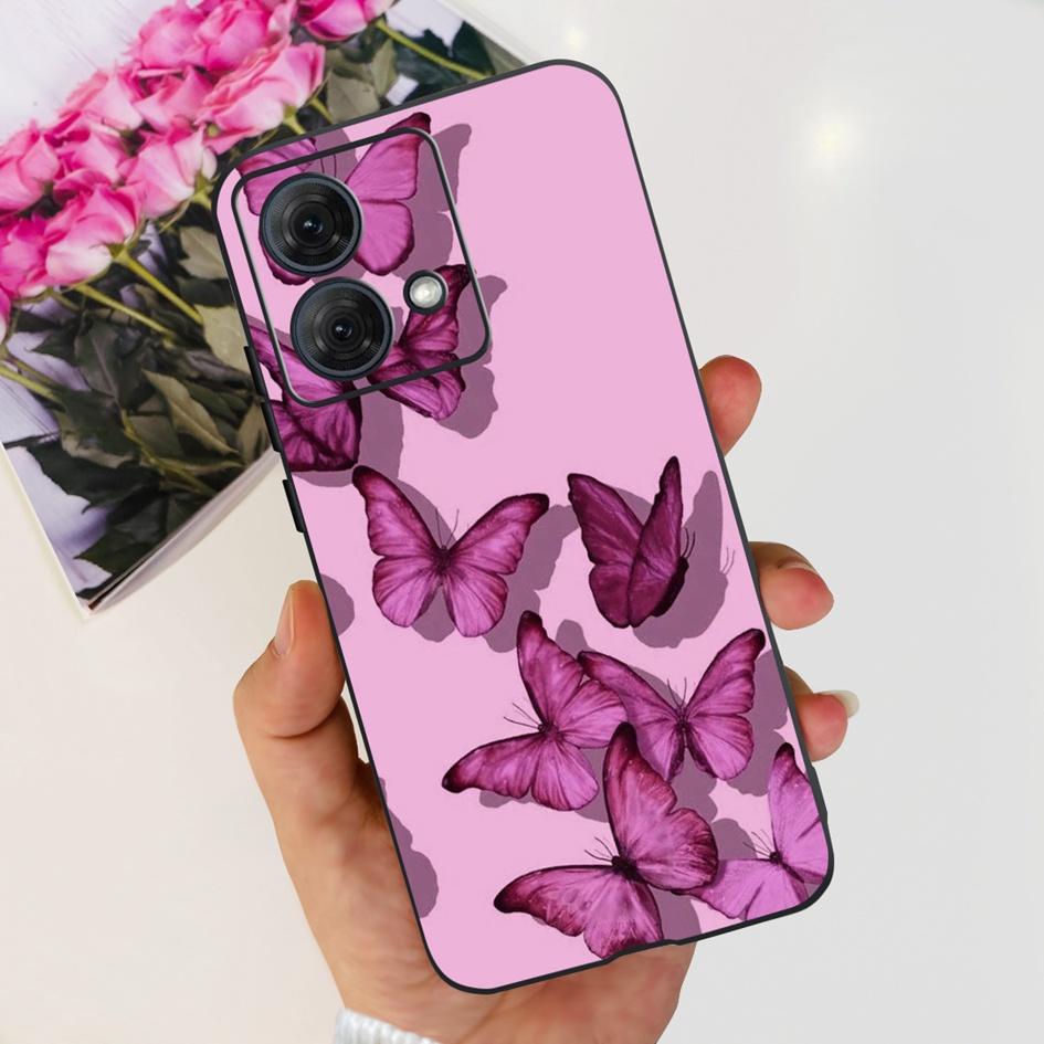 For Motorola Moto G84 G54 5G Case Fashion Flower Butterfly Shockproof Silicone Soft Slim Back Cover For Motorola Moto G14 Bumper