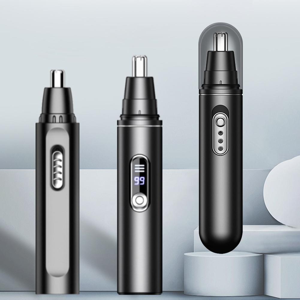 Electric Nose Hair Trimmer for Men, Rechargeable Nose Hair Scissors, Nose Cleaner, Nose Hair Shaver and Groomer
