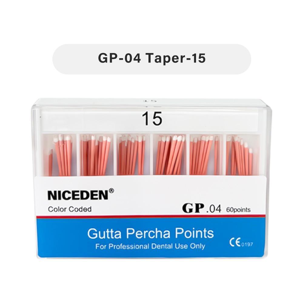 Niceden Dental Gutta Materials Percha Root Points Endodontics Cotton Fiber Tips Dentistry GP Canal Taper 02 04 06 #15-40 F1-F3
