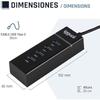 Hub USB - IGGUAL - 4 Ports USB 3.0 - Vitesse 5 Gbit/s - Couleur Noir - Type USB-A