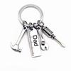 DIY Stainless Steel Father's Day Tool Keychain: Hammer, Screwdriver, Wrench - Perfect Gift for Dad