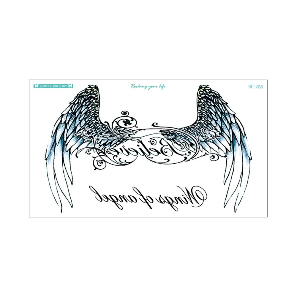 Rikaron Succubus Sigil Tattoo Stickers: Long-lasting, Sexy Floral Designs for Collarbone & Chest 240x138mm