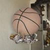 Creative Basketball Stand Wall Mounted Background Pendant Basketball Storage Rack  Living Room