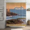 Coastal Ocean Landscape Shower Curtain Beach Sunset Nature Sea View Decor Bathroom Set Waterproof Artistic Home Textile