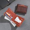 European American Minimalist Casual Men's Wallet With Large Capacity Multiple Card Slots Fashionable Short