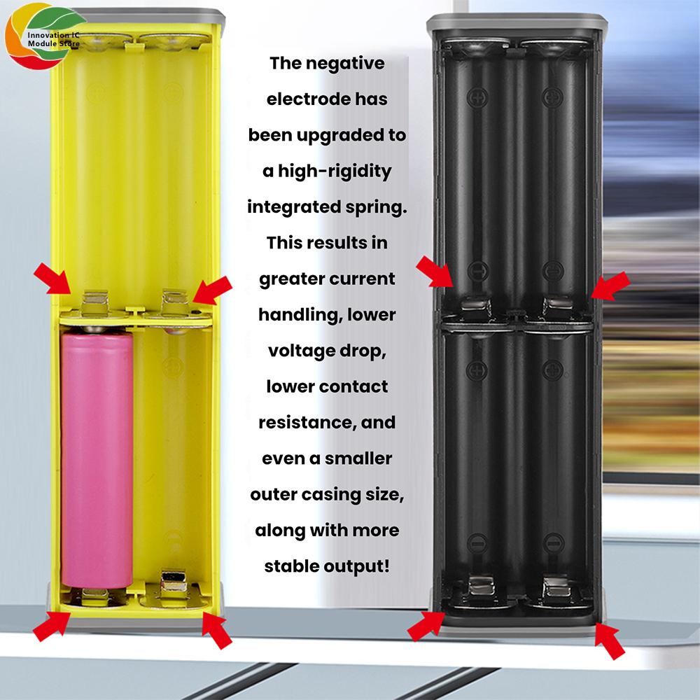 PD 65W Super Fast Charging Transparent Power Bank Case Solder-Free 8-Cell 18650 Battery Box DC Voltage Adjustable