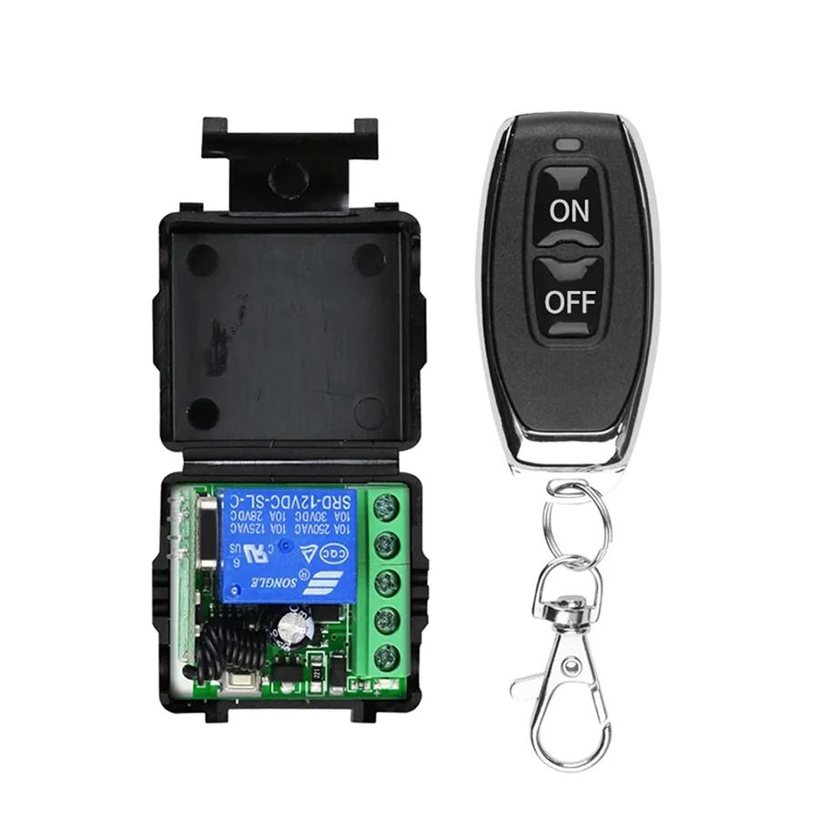 DC 12V Remote Control Smart Switch Universal RF 433MHz Gate Garage Door Led Lighting Asking Code Relay Receiver Mini Module 10A