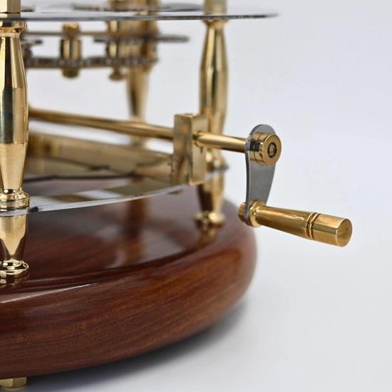 25.4 Cm Orrery, A Perfect Art To Display In Your Office or Room, Planets Made of Semi Precious Stones, A Hand Driven Model of Solar System