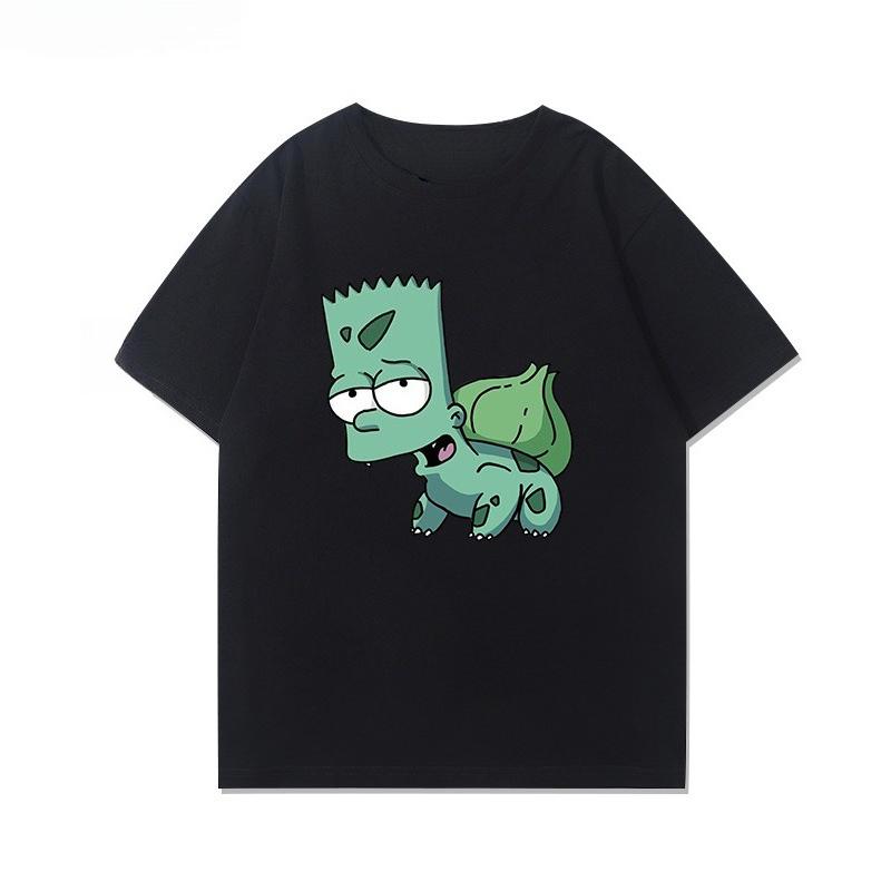 Miniso 2025 New Pokémon Joint Print Women Men Fashion Shortsleeved Tshirt Cotton Comfortable Loose Casual Hotselling Top