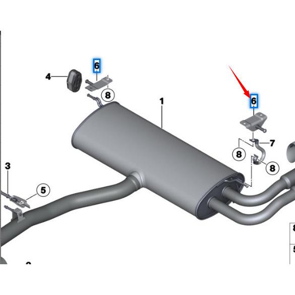 BMW X3 F25 Muffler Bracket 18207619913
