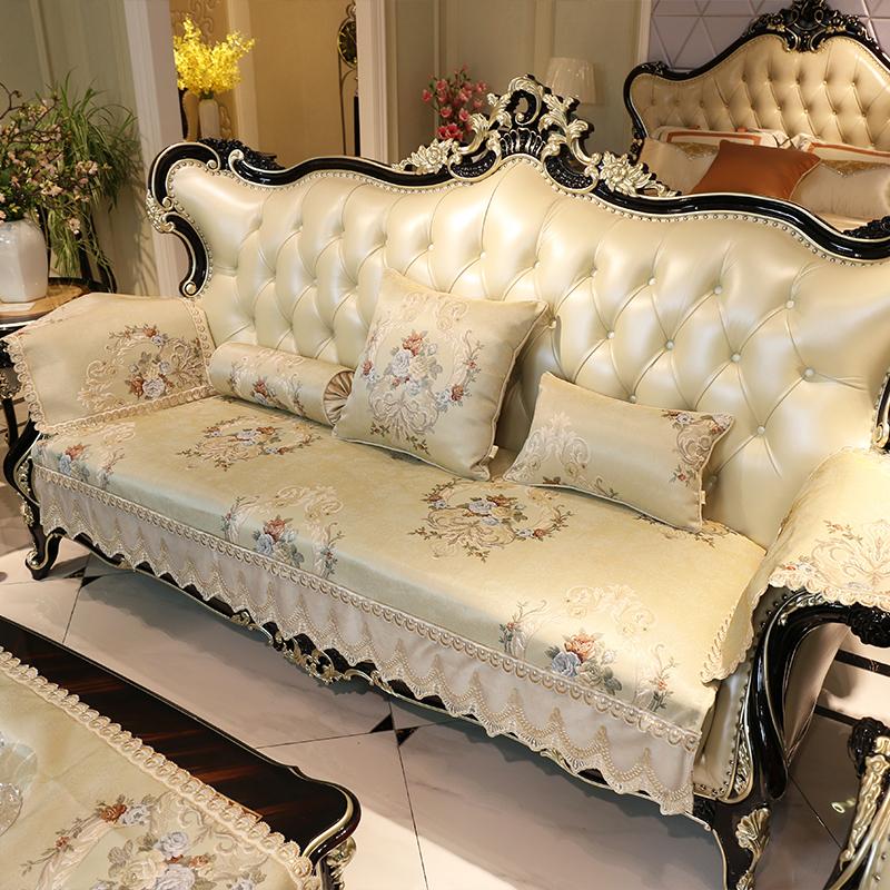 

Чехол из ткани шенилл, европейский роскошный жаккардовый диван, подушка, всесезонный нескользящий чехол для дивана для гостиной, украшения дома 60x55
