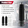Upgrade 2PCS Tie Rod Boot Rack And Pinion Boot Kit,Thickened Neoprene Rubber Materia,With 4 Stainless Steel Clamps & 6 Cable Ties, Universal Inner