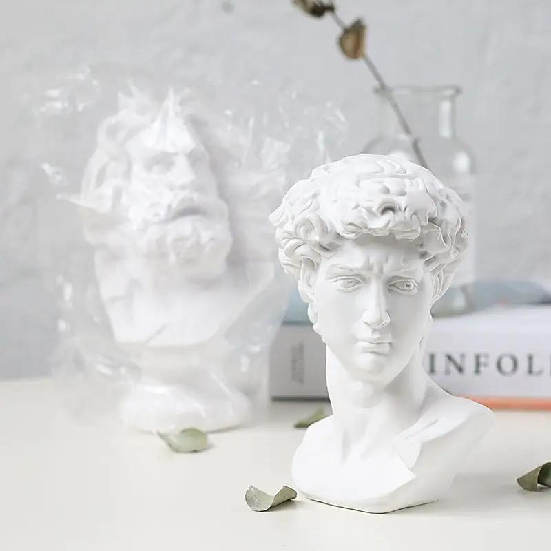 Ancient Greek Goddess Athena Sun God Apollo Mini Plaster Resin Statue Nordic Home Decoration David Head Figurine Art Ornaments