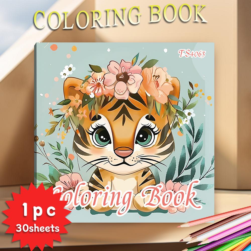 

1pc,Teenagers coloring book,30 sheets different patterns 8.3x8.3 100gsm,is a Valentine s Day Easter Holiday Gift