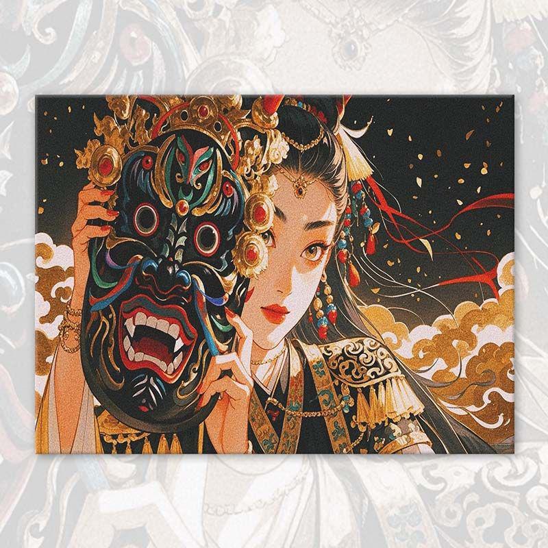 Hand-Painted Thangka Oil Painting 2025: DIY Acrylic Art for Dunhuang Living Room